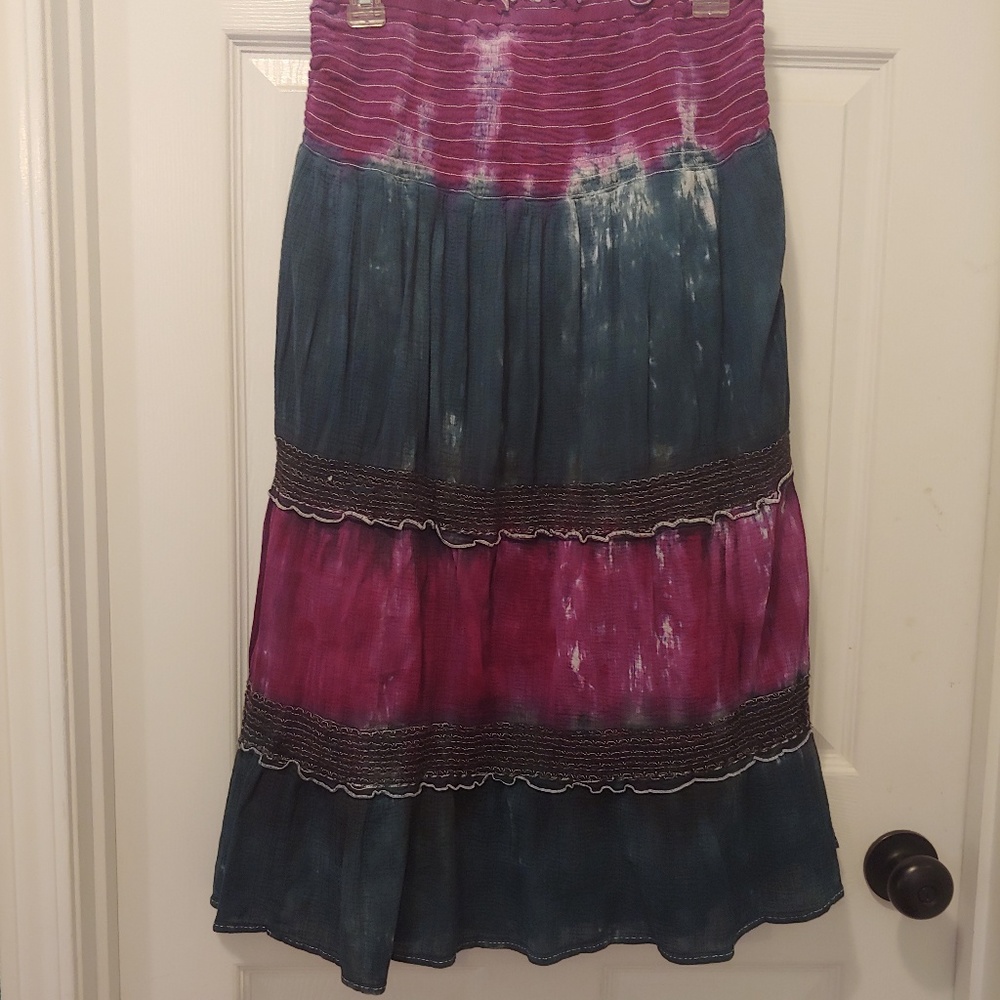 Boho tie dye skirt